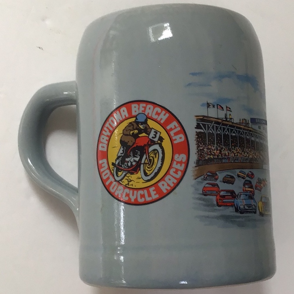 Daytona Beach Florida‎ Speedway Motorcycle Races Collectible Beer Stein Mug